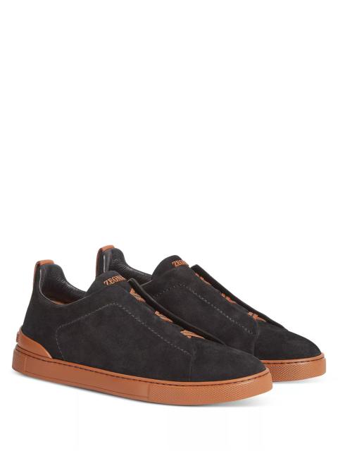ZEGNA Men's Suede Triple Stitch™ Sneakers