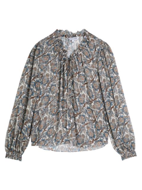VERONICA BEARD Veronica Beard Hickory Printed Silk-blend Blouse