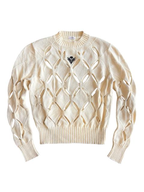 STEFAN COOKE Stefan Cooke Pale Yellow Cut-Out Sweater SZ L