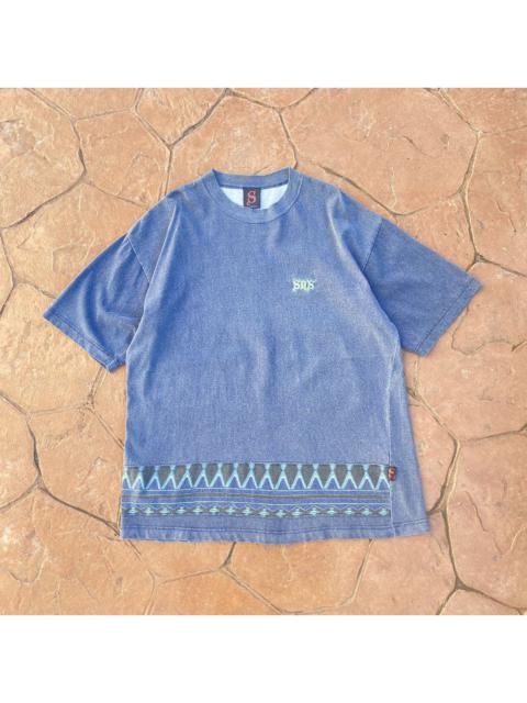 Other Designers Thrashed Faded Vintage 90s SNS Surf & Sweats Oversized Tee