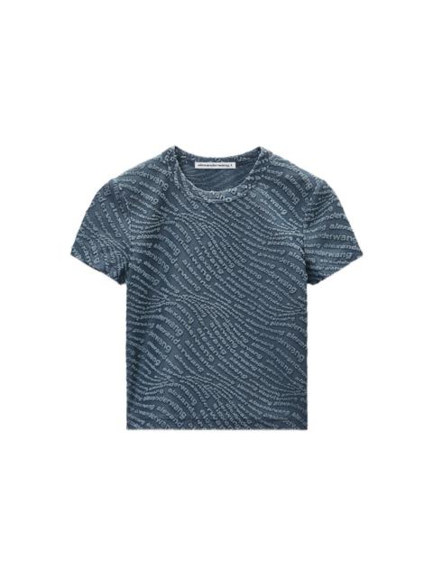 logo-embossed short-sleeve top