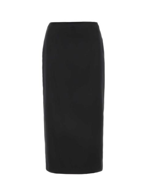 Miu Miu Miu Miu Women Black Stretch Silk Skirt