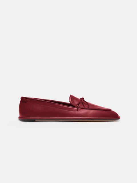 Emme Parsons PARKER MOCCASIN IN CARMEN RED NAPPA — EXCLUSIVE