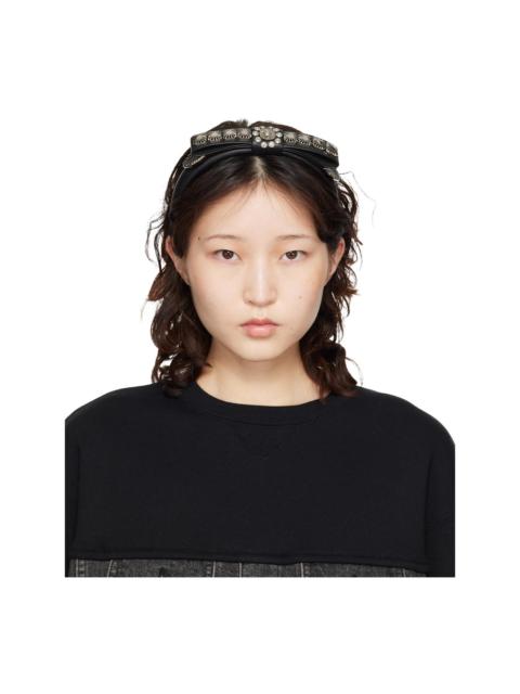 TOGA PULLA Black Metal Ribbon Headband