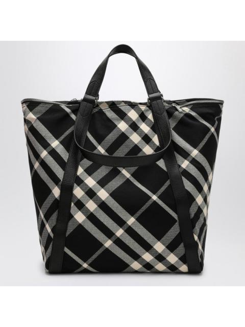 Burberry check pattern tote bag