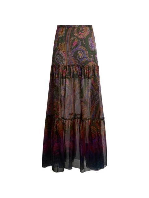 Etro Etro Women Paisley-Print Silk Maxi Skirt