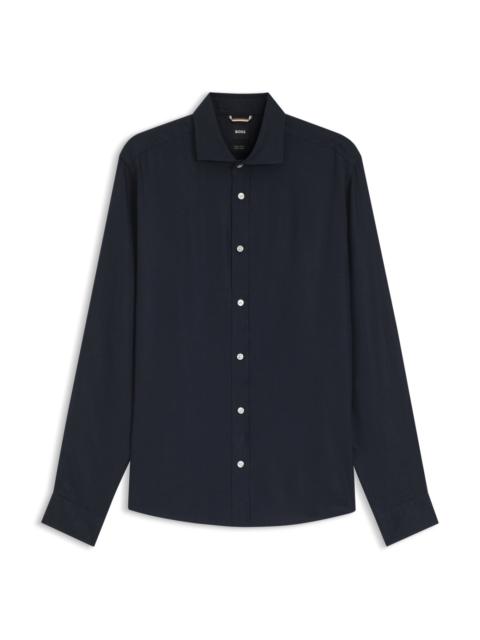 BOSS REGULAR-FIT SHIRT IN WASHED LINEN