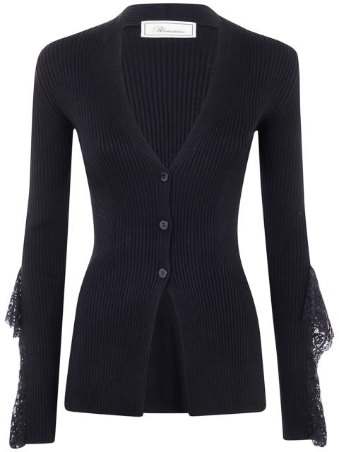 Blumarine Knitted Insert Lace Cardigan