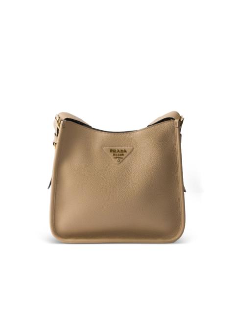 Prada logo-detail leather shoulder bag