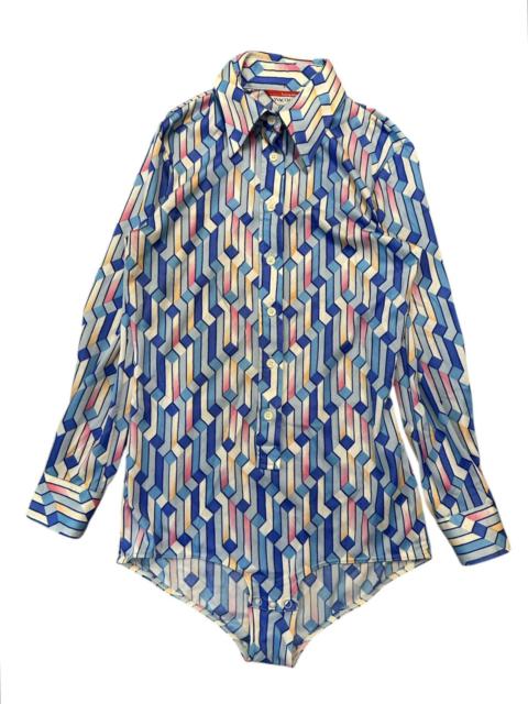 ISSEY MIYAKE Issey Miyake Wacoal Geometric Design Body Suit Button Up