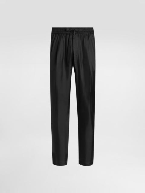 Dolce & Gabbana Silk twill jogging trousers