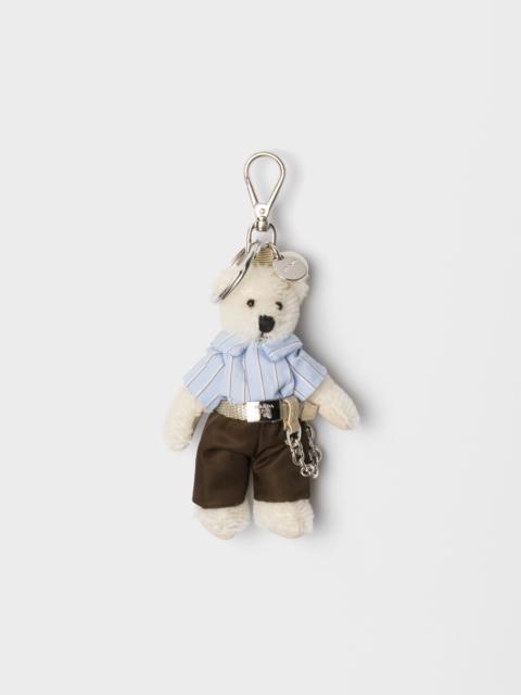 Prada Teddy bag charm with metal ring