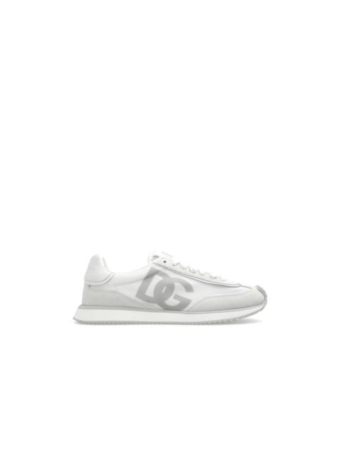 Dolce & Gabbana DOLCE&GABBANA Gray White Suede Sneakers New & Authentic (Wom