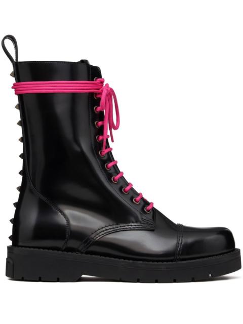 Untitled leather combat boots