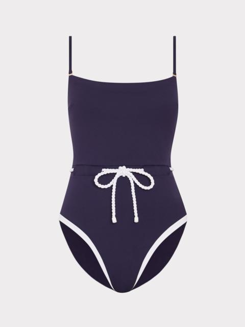 MILLY Solid Belted One Piece