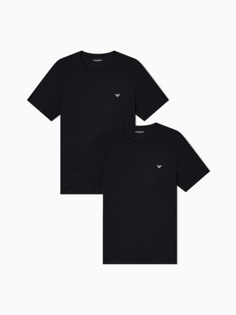 EMPORIO ARMANI TWO-PACK OF ENDURANCE LOUNGEWEAR JERSEY T-SHIRTS