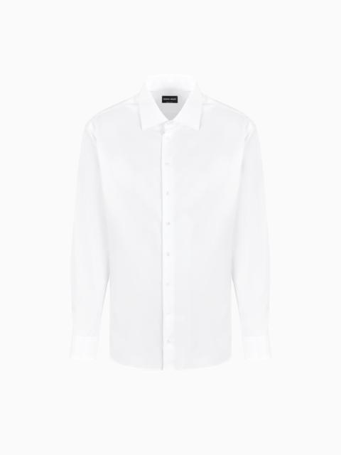 GIORGIO ARMANI Regular-fit shirt in striped cotton