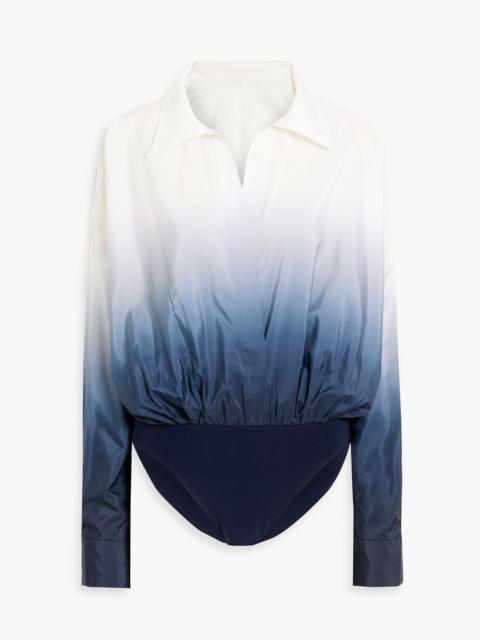 NORMA KAMALI Oversized dégradé habotai bodysuit