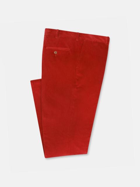 J. PRESS MADE-IN-USA RED WIDE WALE BRITISH CORDUROY PANT