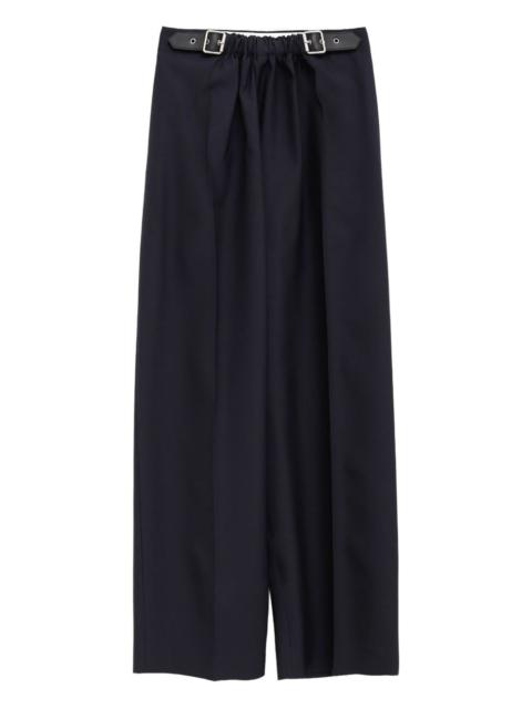 Loewe pleated leather-belt trousers