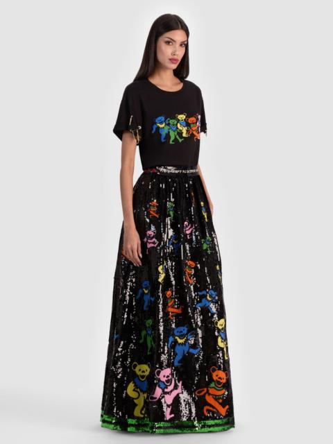 Alice + Olivia A+O X GRATEFUL DEAD TINA BALLGOWN SKIRT