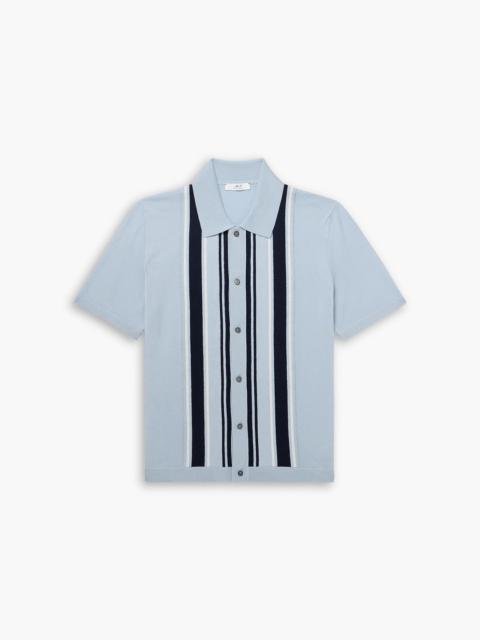 Other Designers Golf striped merino wool polo shirt