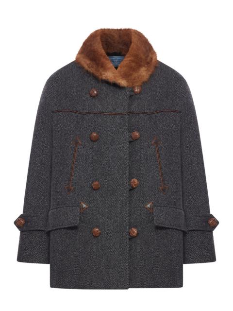 Prada Prada Women Chevron Wool Coat