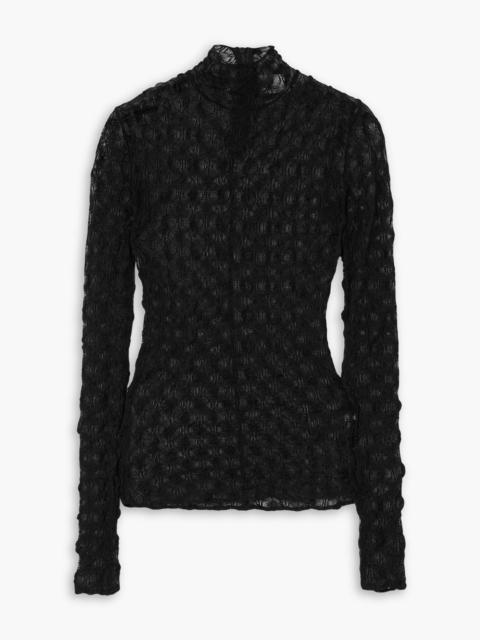 Isabel Marant Toxani stretch cotton-blend lace turtleneck top