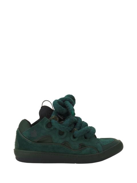 Lanvin Lanvin Curb Sneakers In Leather With Snake Laces in Green/black at Nordstrom