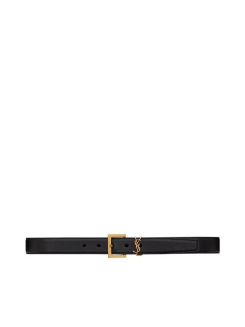 SAINT LAURENT Saint Laurent Men Monogram Belt With Square Buckle In Smooth Leather