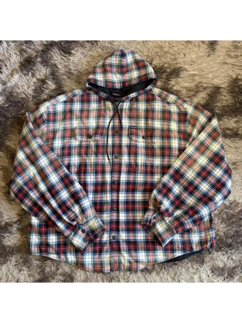 BALENCIAGA Balenciaga Padded Plaid Flannel Hoodie Jacket