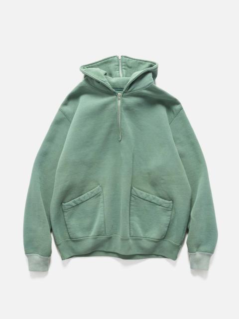 A.PRESSE Sailor Hood Half Zip Sweatshirt Green