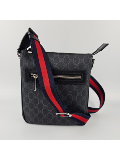 GUCCI GUCCI GG Black Small $1580 Canvas Messenger Bag New And Auth