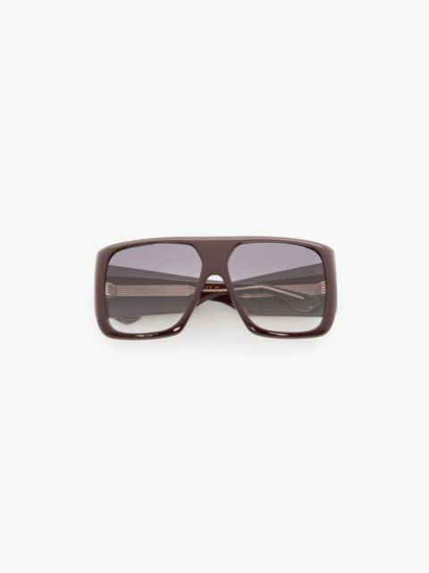 Victoria Beckham Oversized Soft Square Acetate Frame In Burgundy