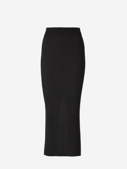 Jil Sander RIBBED MIDI SKIRT