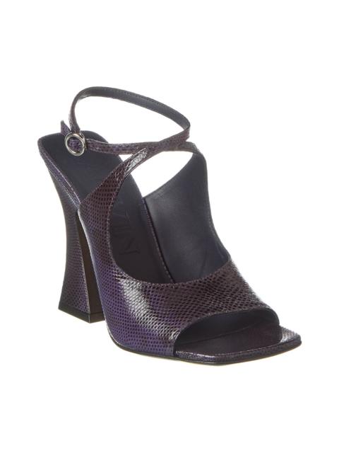 Lanvin LANVIN Smile Embossed Leather Sandal