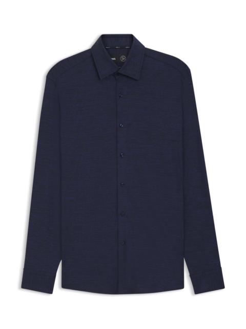 BOSS SLIM-FIT SHIRT IN BRUSHED PERFORMANCE-STRETCH FLANNEL