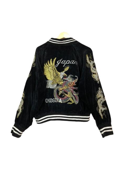 Other Designers Vintage - Vintage London F.B. Velvet Sukajan Souvenir Jacket