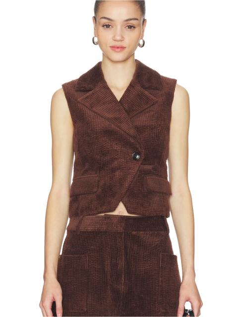 GANNI Seersucker Corduroy Vest