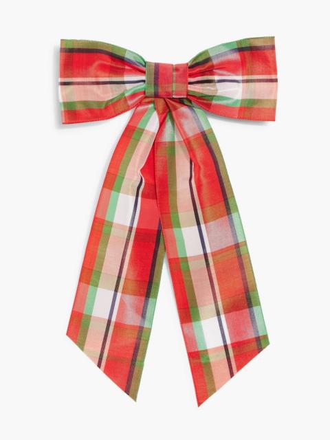 Jennifer Behr Bonnie checked organza bow hair clip