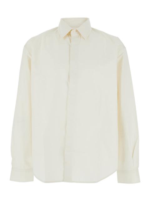 JACQUEMUS Jacquemus Men 'Henri' White Shirt With Maxi J Logo On The Back In Cotton Man