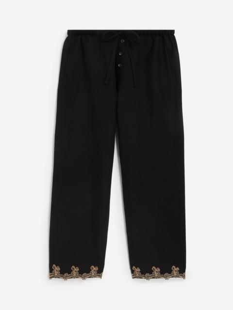 BODE Black Laurelist Pyjama Trousers