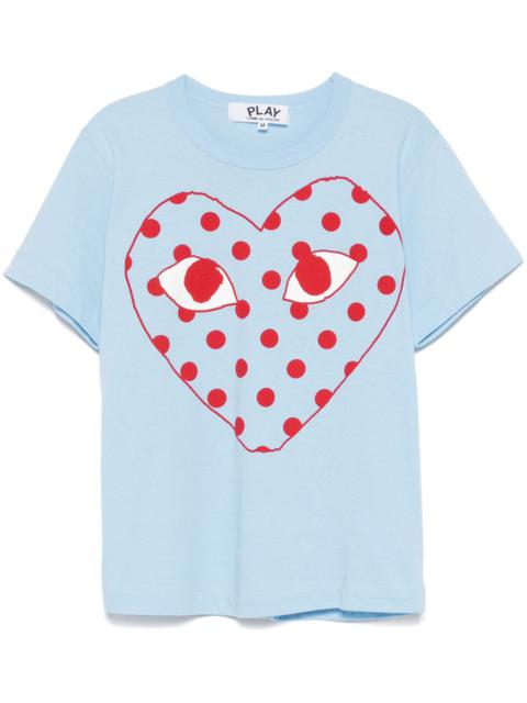Comme des Garçons PLAY Neon Polka Dot Heart Tee Unisex