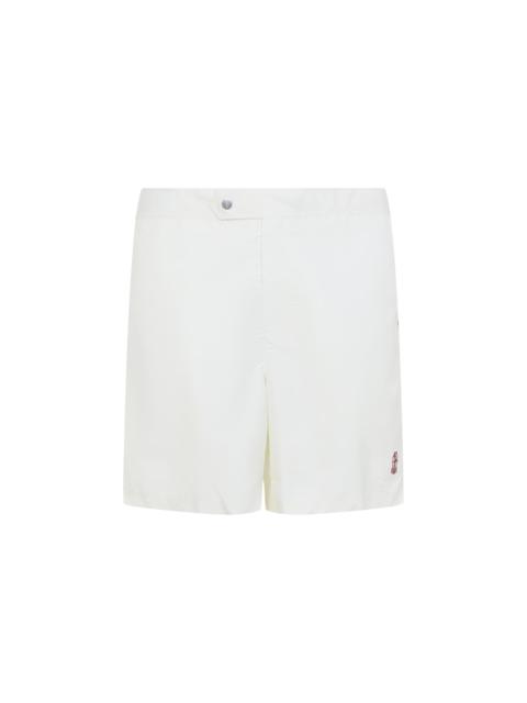 Brunello Cucinelli Brunello Cucinelli Embroidered Buttoned Swim Shorts Men