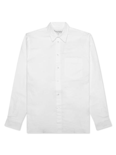 JW Anderson CLASSIC FIT LOGO POCKET SHIRT - WHITE