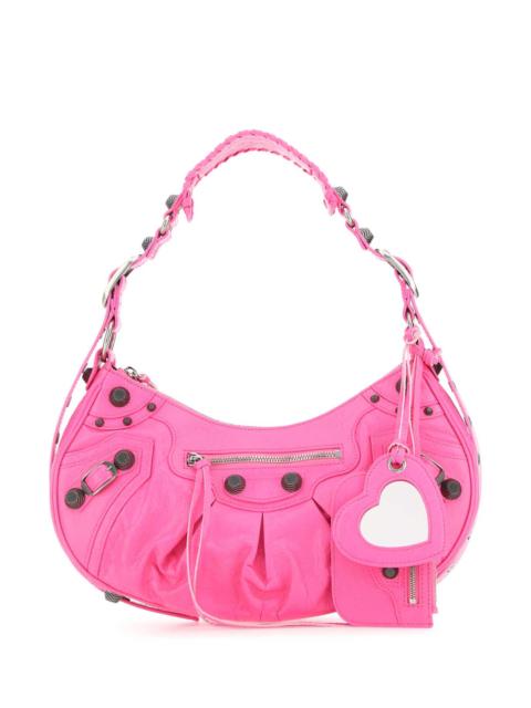 BALENCIAGA Balenciaga Women Fluo Pink Nappa Leather Le Cagole S Shoulder Bag