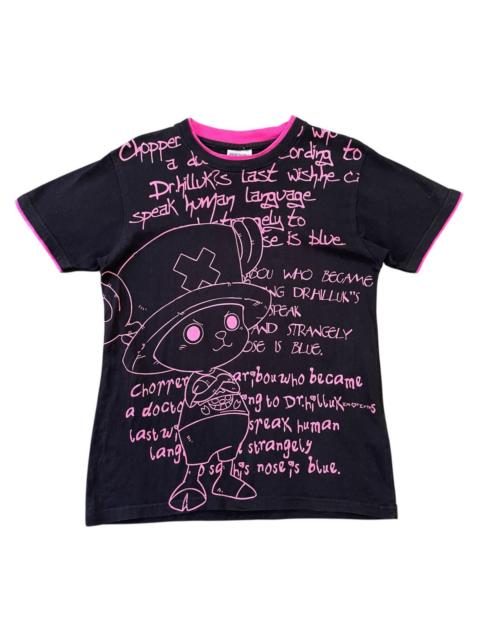 Other Designers One Piece - OnePiece Tony Tony Chopper Graffiti T-Shirt Black & Pink