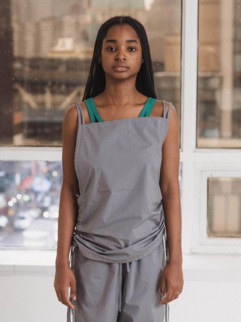 BASERANGE Pictorial Strap Top - Organic Cotton Poplin