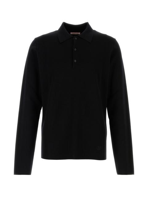 Valentino Black wool polo shirt