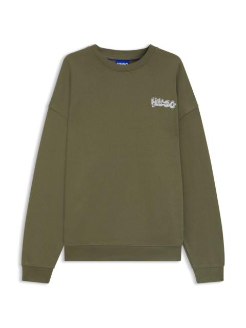 HUGO LOGO-PRINT SWEATSHIRT IN COTTON TERRY